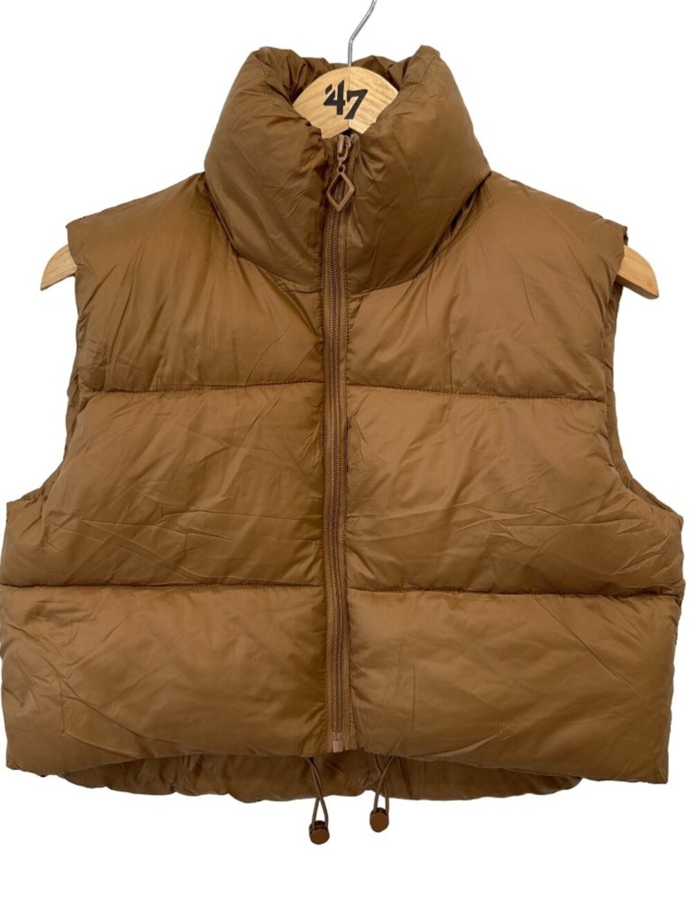 Puffer Vest XS Anaysn Khaki Nylon Blend Quilted Outerwear Gorpcore Hiking